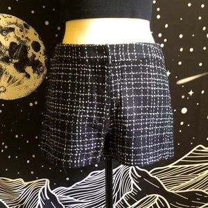 Twill shorts Mid rise black speckled shorts